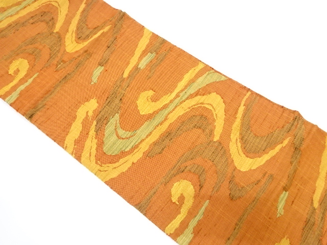 流水模様織り出し　名古屋帯